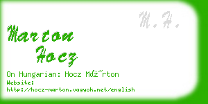 marton hocz business card